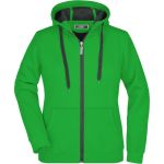Dámská mikina s kapucí Doubleface - Fern green/graphite XL