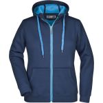 Dámská mikina s kapucí Doubleface - Navy/aqua XXL