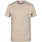James+Nicholson 8008 Herren-T-Shirt aus Bio-Baumwolle – Stone XL