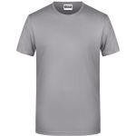 Herren-T-Shirt aus Bio-Baumwolle James+Nicholson 8008 – Stahlgrau S
