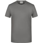 James+Nicholson 8008 Herren-T-Shirt aus Bio-Baumwolle – Mittelgrau 3XL