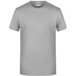 James+Nicholson 8008 Herren-T-Shirt aus Bio-Baumwolle – Grau meliert XL