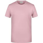 Herren-T-Shirt aus Bio-Baumwolle James+Nicholson 8008 – Zartrosa XXL