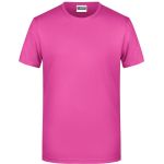 James+Nicholson 8008 Herren-T-Shirt aus Bio-Baumwolle – Pink XXL