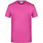 Pánské tričko z bio bavlny James+Nicholson 8008 - Pink L