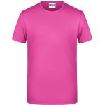James+Nicholson 8008 Herren-T-Shirt aus Bio-Baumwolle – Rosa 3XL
