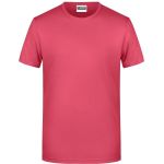 James+Nicholson 8008 Bio-Baumwoll-Herren-T-Shirt – Himbeere M