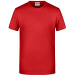 Pánské tričko z bio bavlny James+Nicholson 8008 - Červená XL