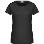 James+Nicholson 8007 Bio-Baumwoll-Damen-T-Shirt – Schwarz S