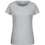 Damen-T-Shirt aus Bio-Baumwolle James+Nicholson 8007 – Grau meliert XS