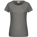 Dámské tričko z bio bavlny James+Nicholson 8007 - Mid grey XS