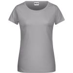 Dámské tričko z bio bavlny James+Nicholson 8007 - Steel grey L