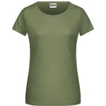 James+Nicholson 8007 Damen-T-Shirt aus Bio-Baumwolle – Khaki XL