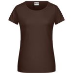 James+Nicholson 8007 Damen-T-Shirt aus Bio-Baumwolle – Braun XS