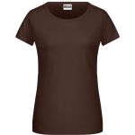 Dámské tričko z bio bavlny James+Nicholson 8007 - Brown XL