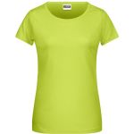 Damen-T-Shirt aus Bio-Baumwolle James+Nicholson 8007 – Säuregelb S