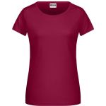 Damen-T-Shirt aus Bio-Baumwolle James+Nicholson 8007 - Vínová L