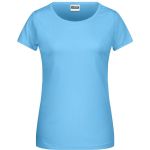 Damen-T-Shirt aus Bio-Baumwolle James+Nicholson 8007 – Himmelblau L