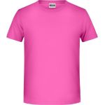 James+Nicholson T-Shirt aus Bio-Baumwolle für Jungen 8008B – Pink XS
