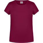 James+Nicholson Mädchen-T-Shirt aus Bio-Baumwolle 8007G – Wein XL