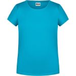 Dívčí tričko z bio bavlny James+Nicholson 8007G - Turquoise XXL