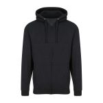 Pánská mikina na zip s kapucí ZOODIE - Black Smoke L