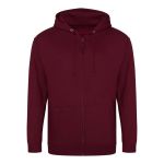 Pánská mikina na zip s kapucí ZOODIE - Burgundy XL