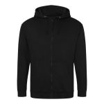 Pánská mikina na zip s kapucí ZOODIE - Deep black 5XL