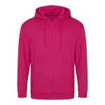 Pánská mikina na zip s kapucí ZOODIE - Hot pink XXL