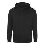 Pánská mikina na zip s kapucí ZOODIE - Jet black 5XL