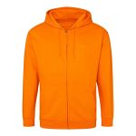 Herren-Kapuzenpullover mit Reißverschluss ZOODIE – Orange crush S