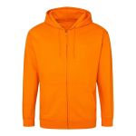 Pánská mikina na zip s kapucí ZOODIE - Orange crush XL