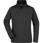 James+Nicholson JN52 Damen-Kapuzenpullover mit Reißverschluss – Schwarz M