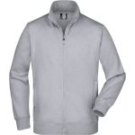 James+Nicholson JN46 Herren-Kapuzenpullover mit Reißverschluss – Grau meliert XXL