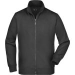 James+Nicholson JN46 Herren-Kapuzenpullover mit Reißverschluss – Schwarz XXL