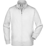 Pánská mikina na zip James+Nicholson JN46 - Bílá XL